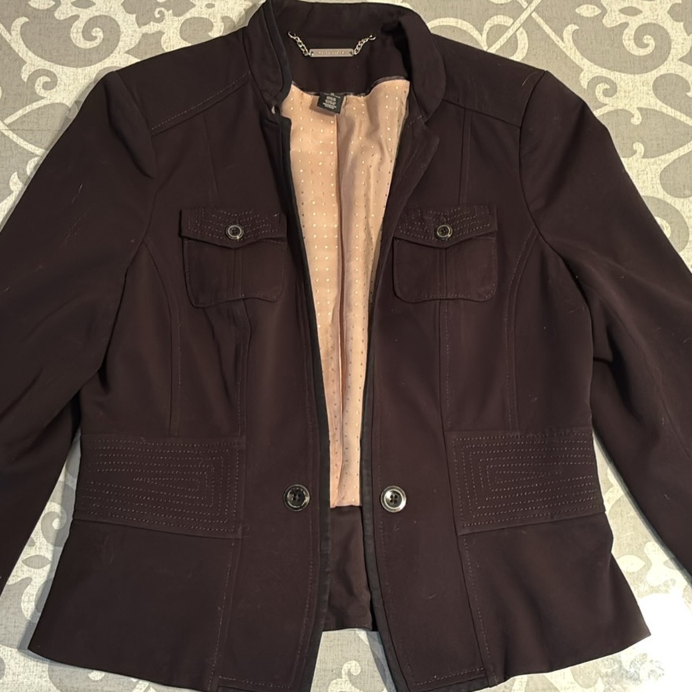 White House Blackbird Market Black and Cream jacket